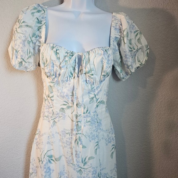 Dresses & Skirts - Mable NWT midi blue white floral dress medium cottage core fairy core
